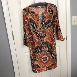 Jude Connally Meghan Dress. Perfect for the fall. Fabulous print. East care